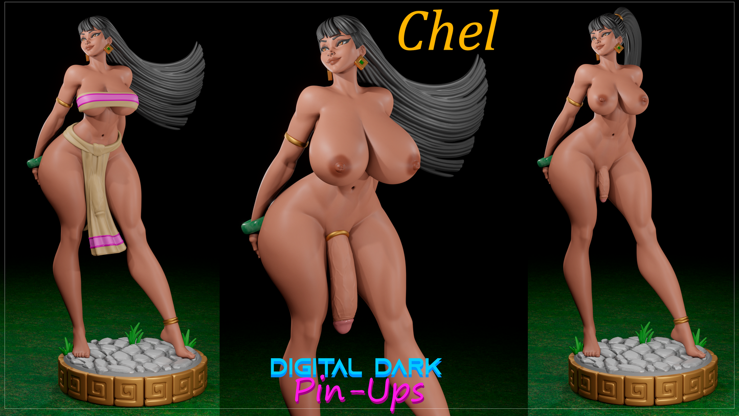 Futa Chel | Digital Dark Pin Ups Fan Art | Garage Kit | Unpainted