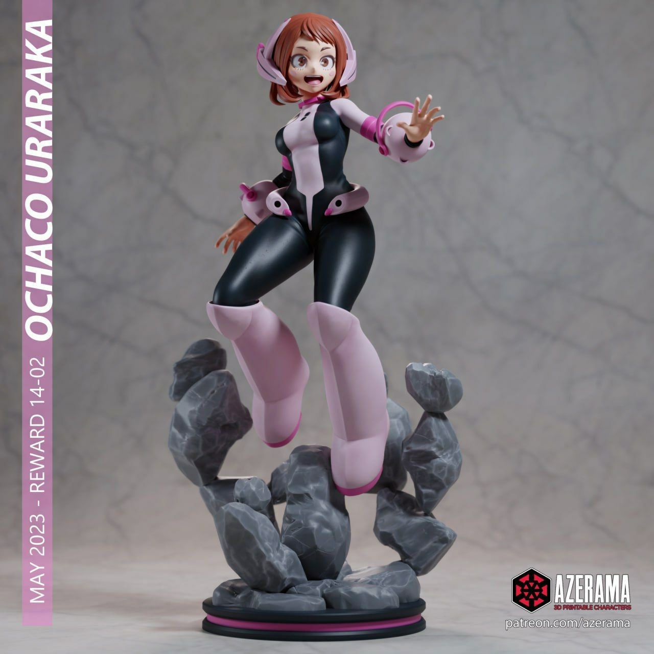 Ochaco Uraka MHA 18+ | Azerama Fan Art | Garage Kit | Unpainted