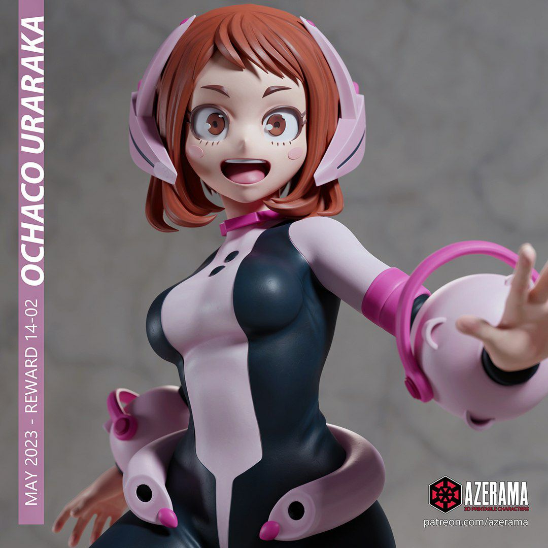 Ochaco Uraka MHA 18+ | Azerama Fan Art | Garage Kit | Unpainted