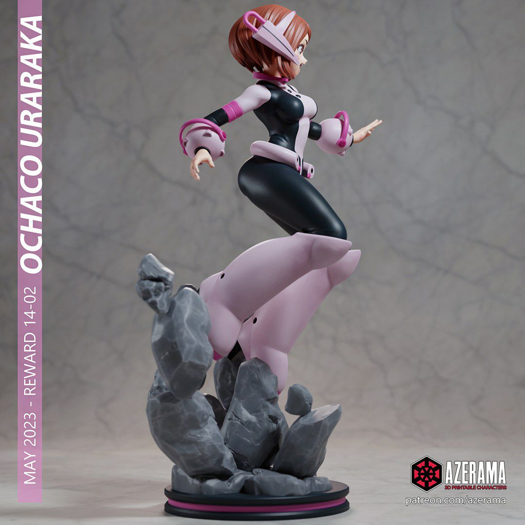 Ochaco Uraka MHA 18+ | Azerama Fan Art | Garage Kit | Unpainted