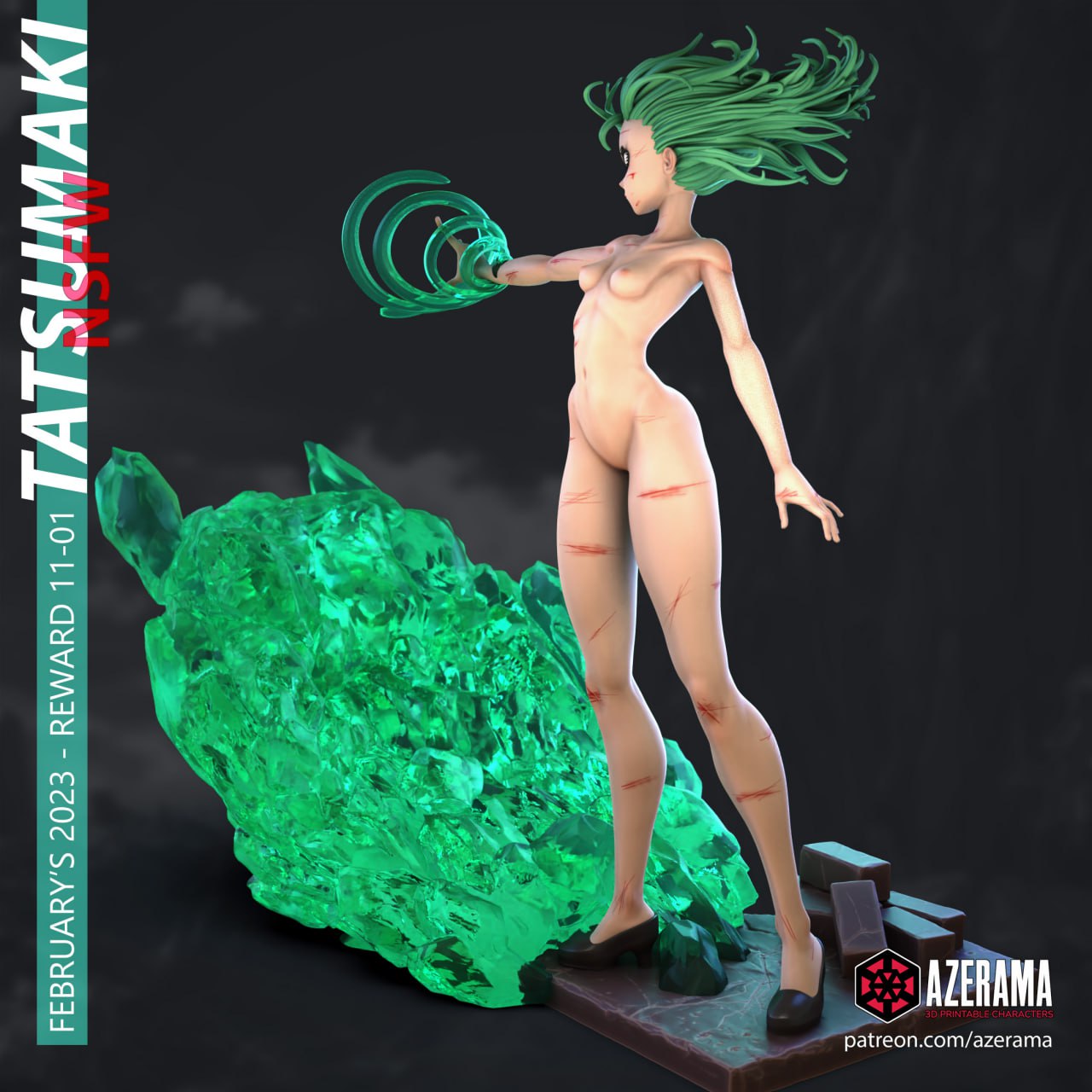 One Punch Tatsumaki NSFW 18+ | Azerama Fan Art | Garage Kit | Unpainted