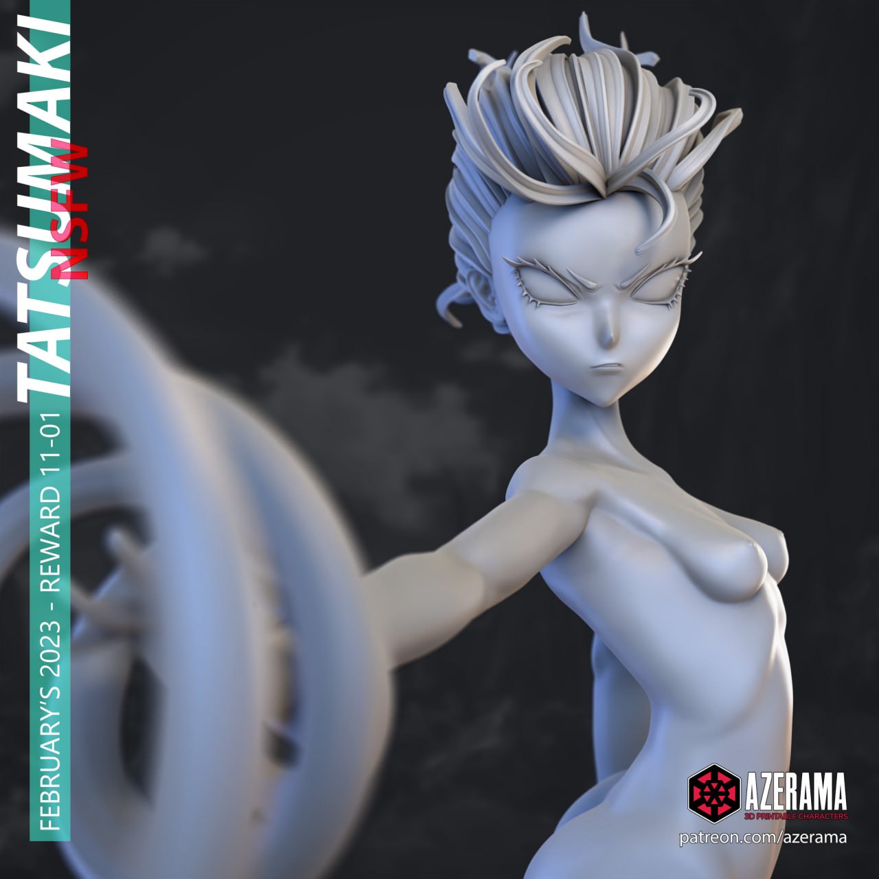 One Punch Tatsumaki NSFW 18+ | Azerama Fan Art | Garage Kit | Unpainted