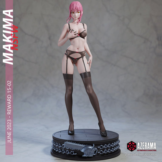 Makima Chainsaw 18+ NSFW| Azerama Fan Art | Garage Kit | Unpainted