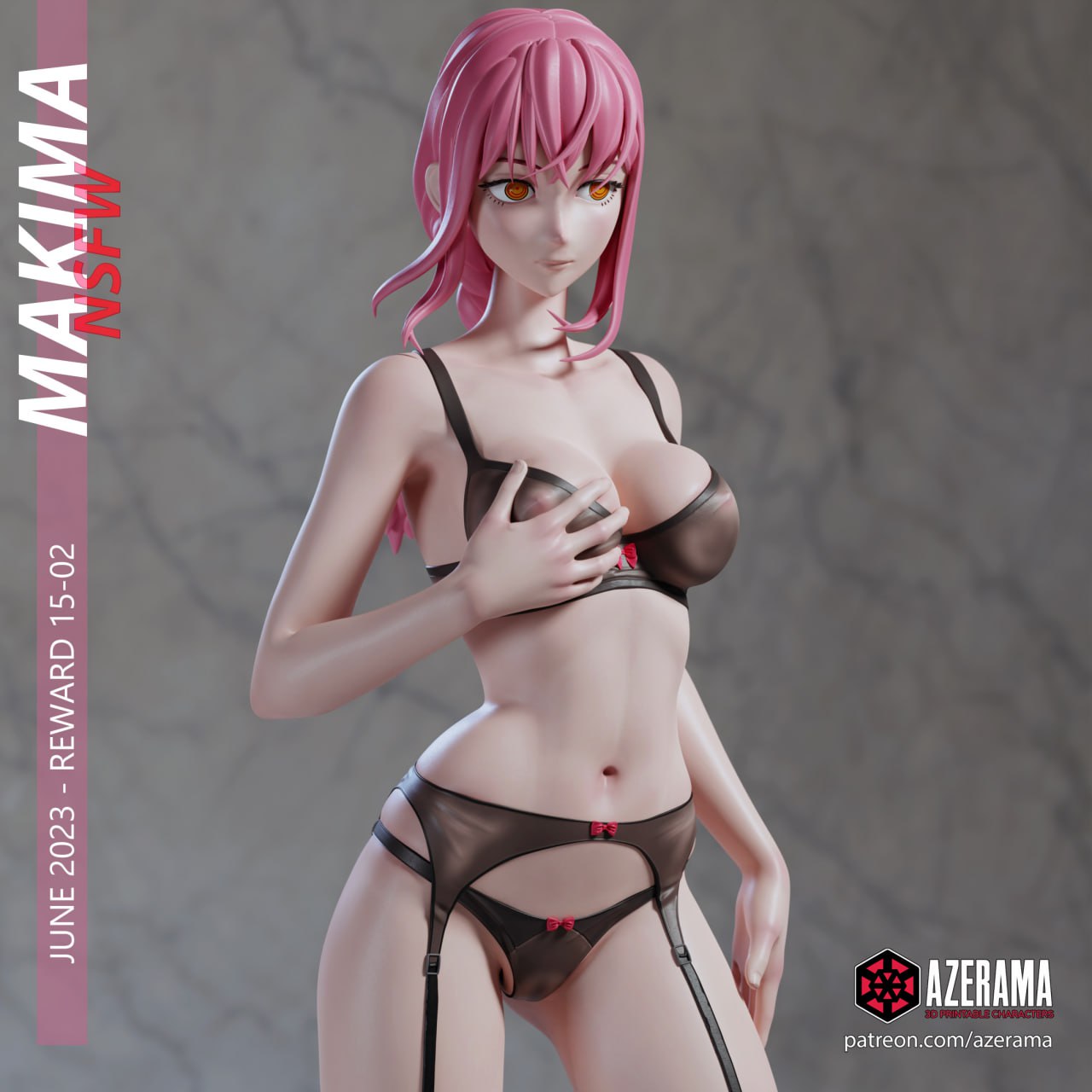 Makima Chainsaw 18+ NSFW| Azerama Fan Art | Garage Kit | Unpainted