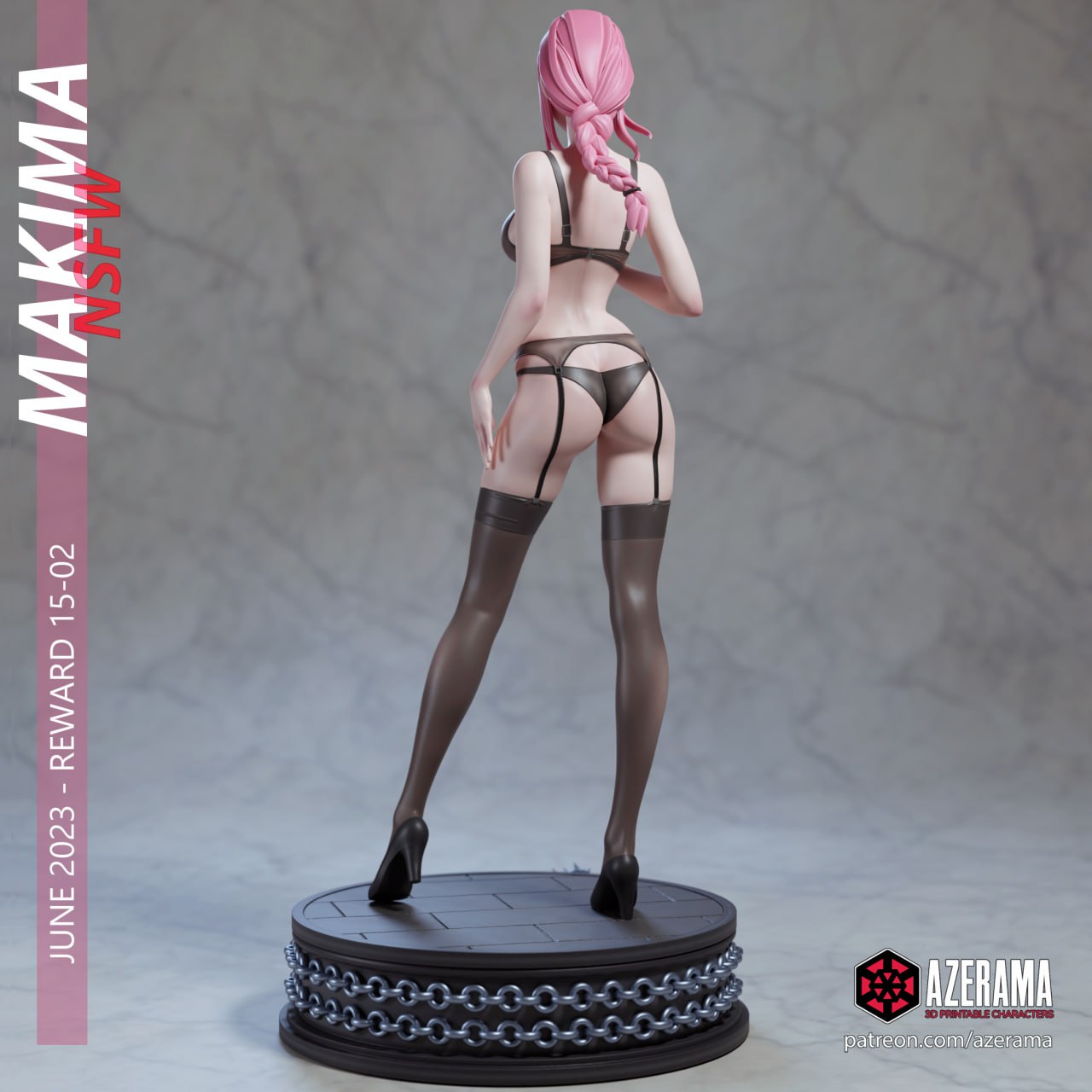 Makima Chainsaw 18+ NSFW| Azerama Fan Art | Garage Kit | Unpainted