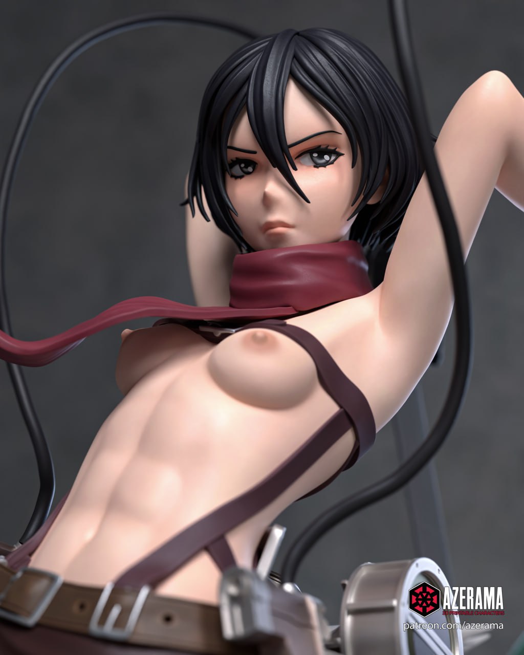 Mikasa Ackerman AoT  NSFW 18+ | Azerama Fan Art | Garage Kit | Unpainted