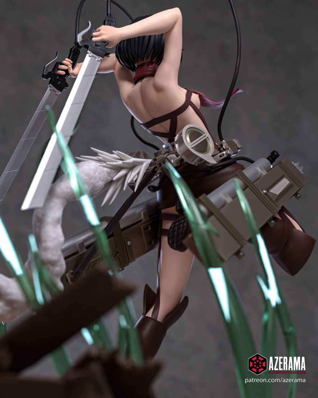 Mikasa Ackerman AoT  NSFW 18+ | Azerama Fan Art | Garage Kit | Unpainted