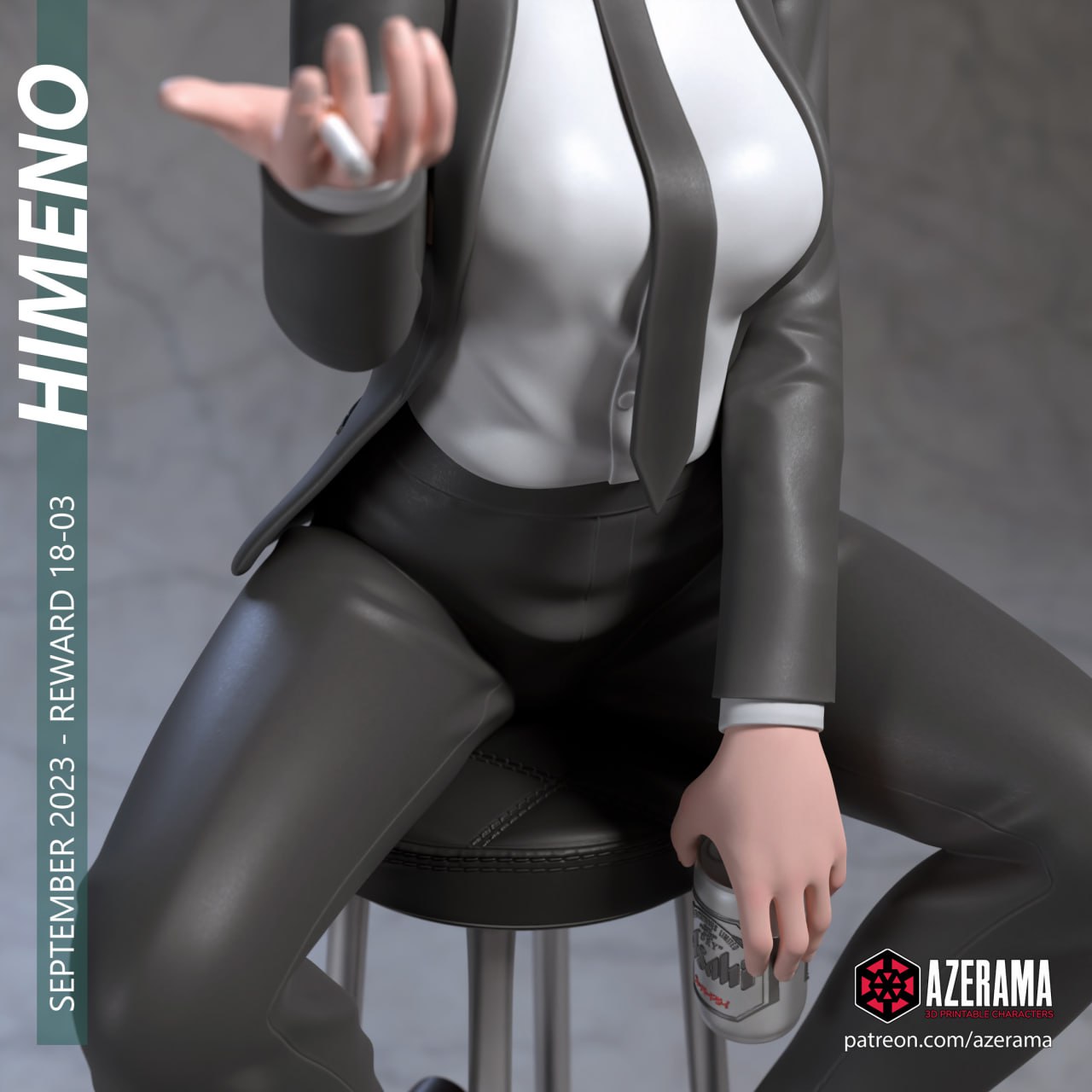 Himeno Chainsaw 18+ | Azerama Fan Art | Garage Kit | Unpainted