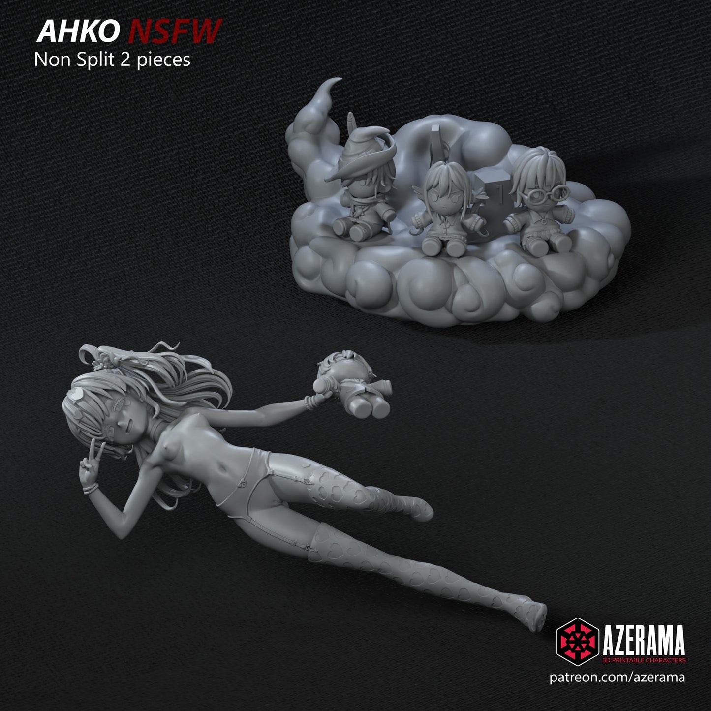 Ahko NSFW | Azerama Fan Art | Garage Kit | Unpainted