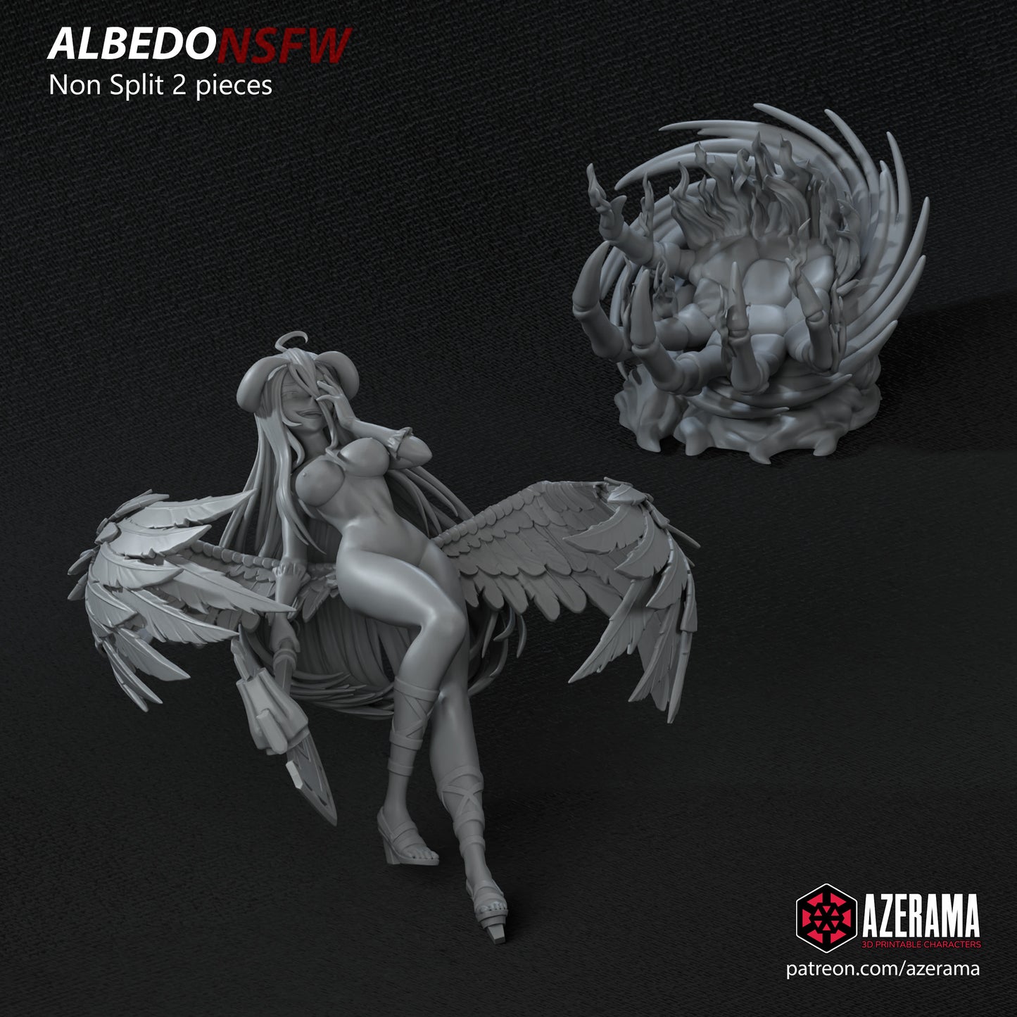 Albedo NSFW 18+ | FAN ART | Garage Model | Unpainted