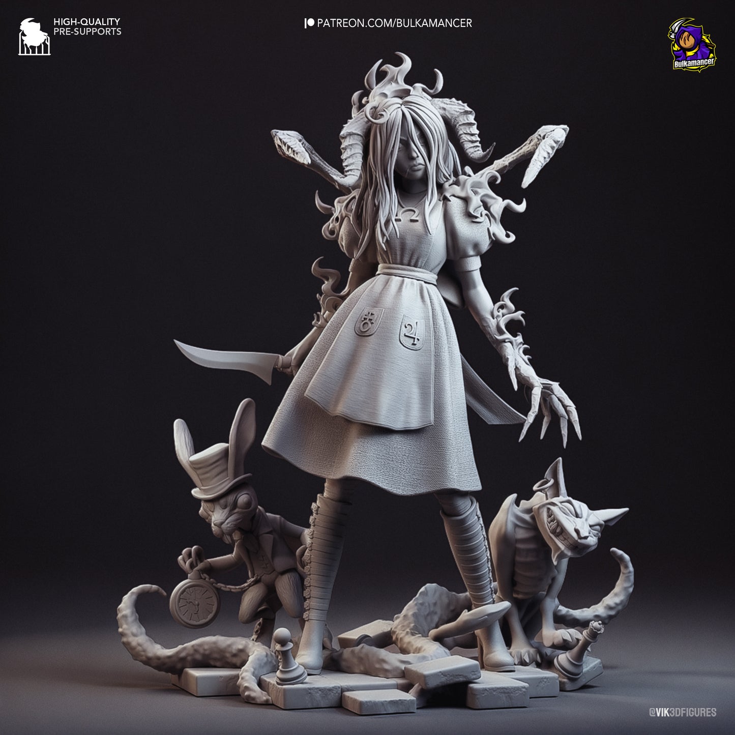 Madd Alice | Bulkmancer Fan Art| Garage Kit | Unpainted