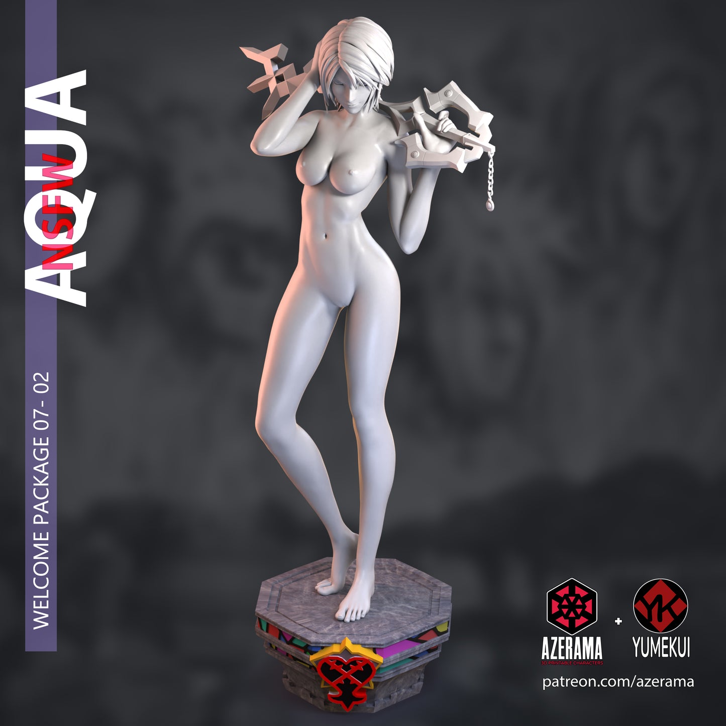 Aqua Final Fantasy 18 +NSFW | Azerama Fan Art | Garage Kit | Unpainted