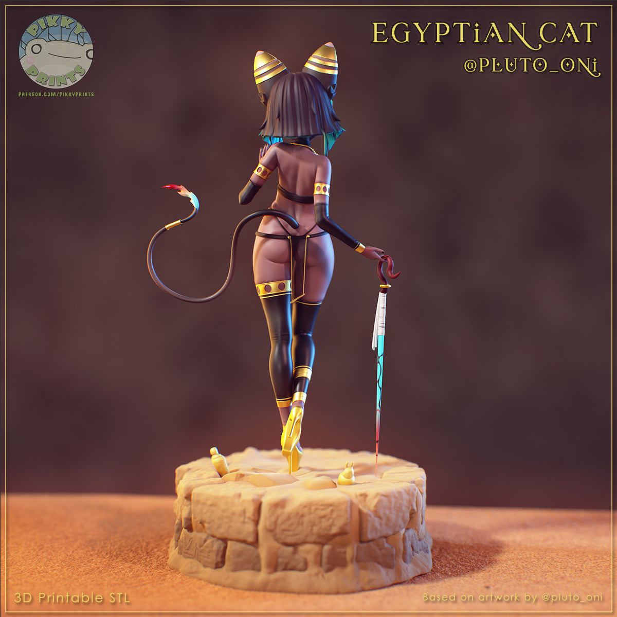 Egyptian Cat | Pikky Prints Fan Art| Garage Kit | Unpainted