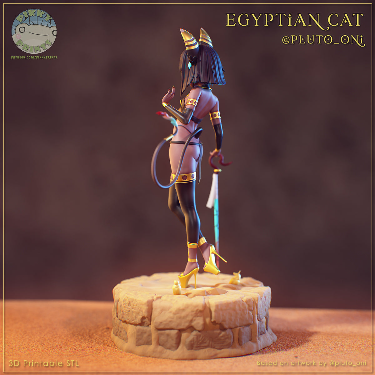 Egyptian Cat | Pikky Prints Fan Art| Garage Kit | Unpainted