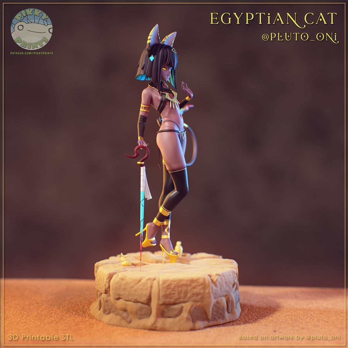 Egyptian Cat | Pikky Prints Fan Art| Garage Kit | Unpainted