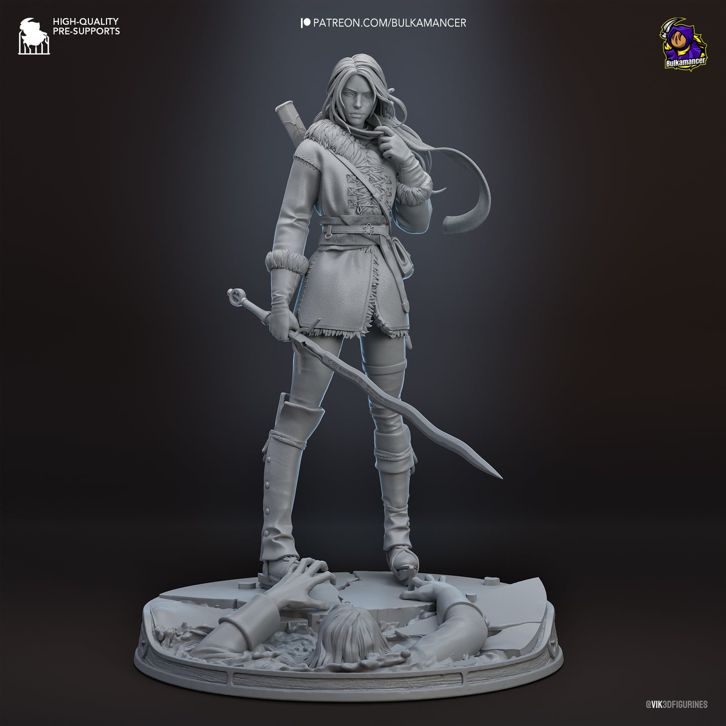 Ciri Witcher | Bulkmancer Fan Art| Garage Kit | Unpainted