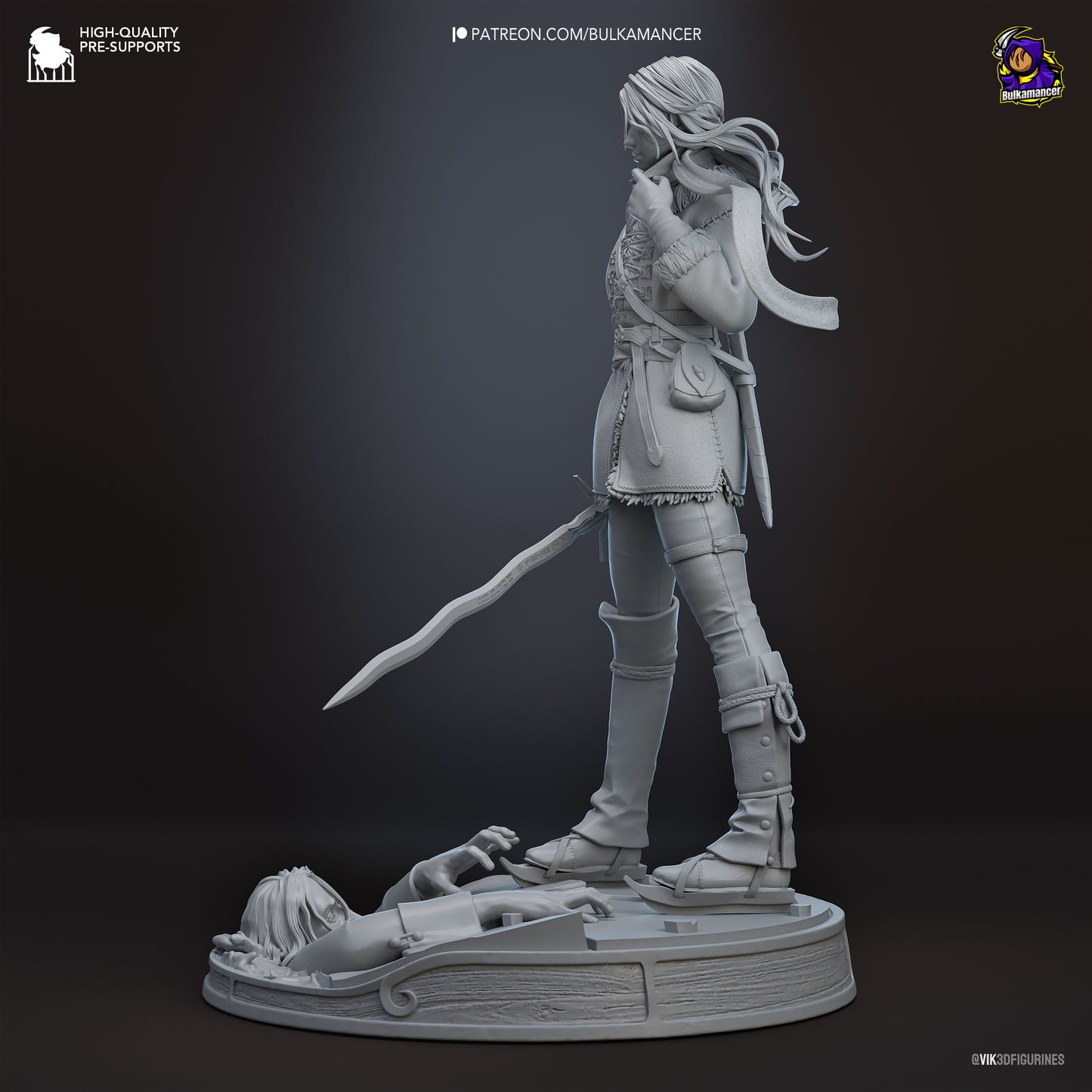 Ciri Witcher | Bulkmancer Fan Art| Garage Kit | Unpainted