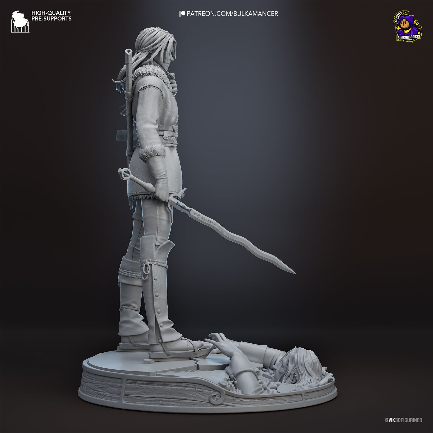 Ciri Witcher | Bulkmancer Fan Art| Garage Kit | Unpainted