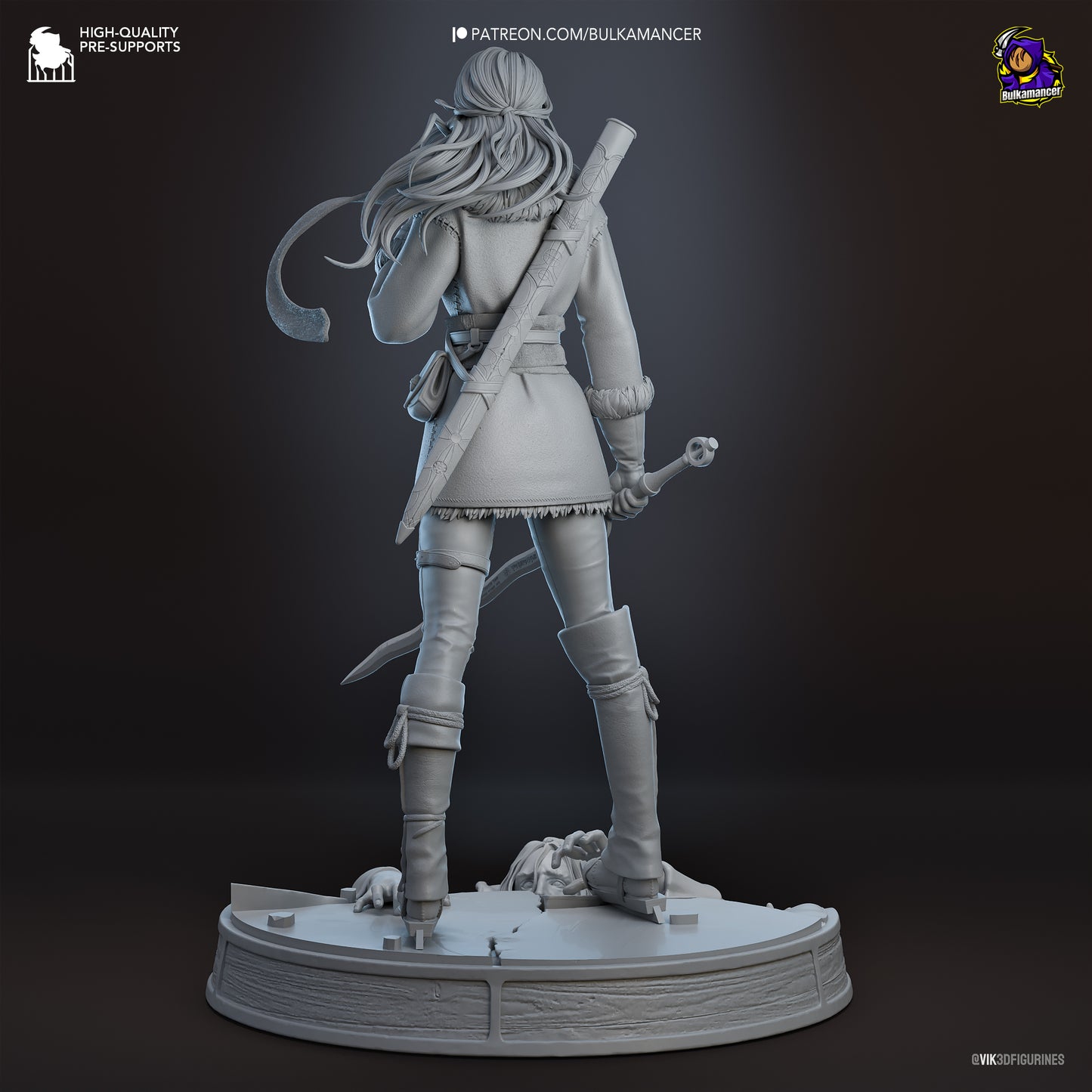 Ciri Witcher | Bulkmancer Fan Art| Garage Kit | Unpainted