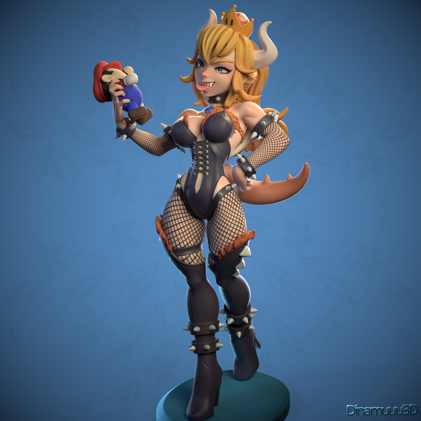 Bowsette | Diamuuu3d Fan Art| Garage Kit | Unpainted