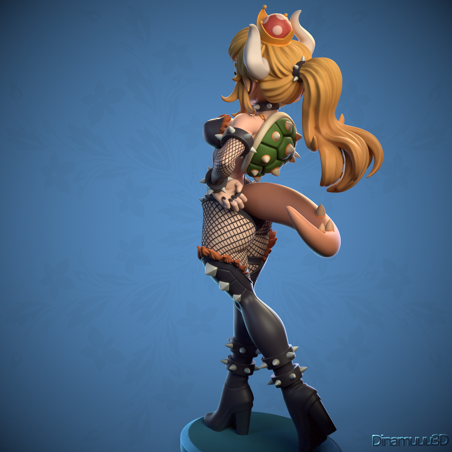 Bowsette | Diamuuu3d Fan Art| Garage Kit | Unpainted