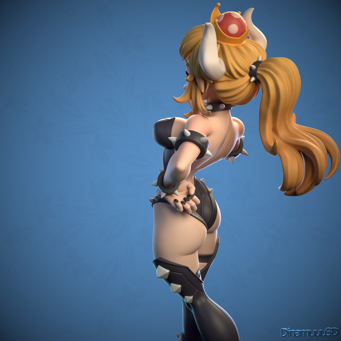 Bowsette | Diamuuu3d Fan Art| Garage Kit | Unpainted