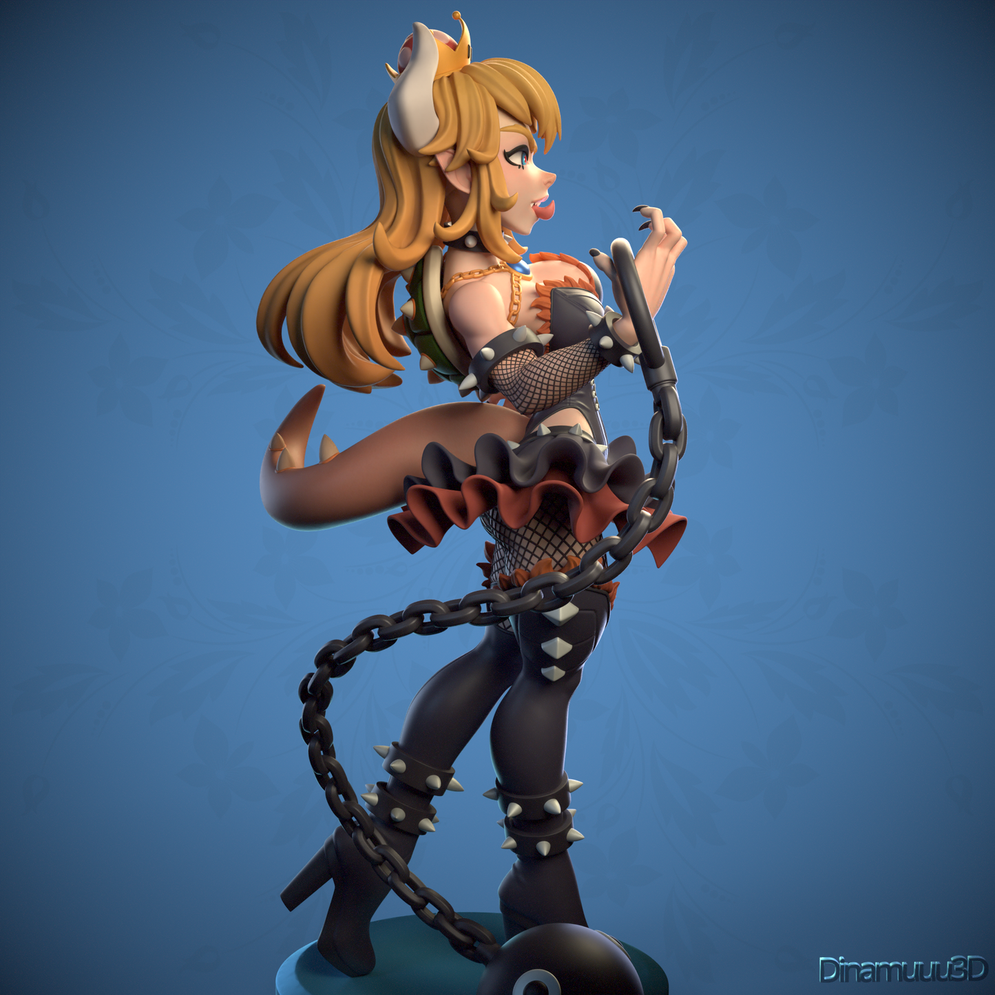 Bowsette | Diamuuu3d Fan Art| Garage Kit | Unpainted