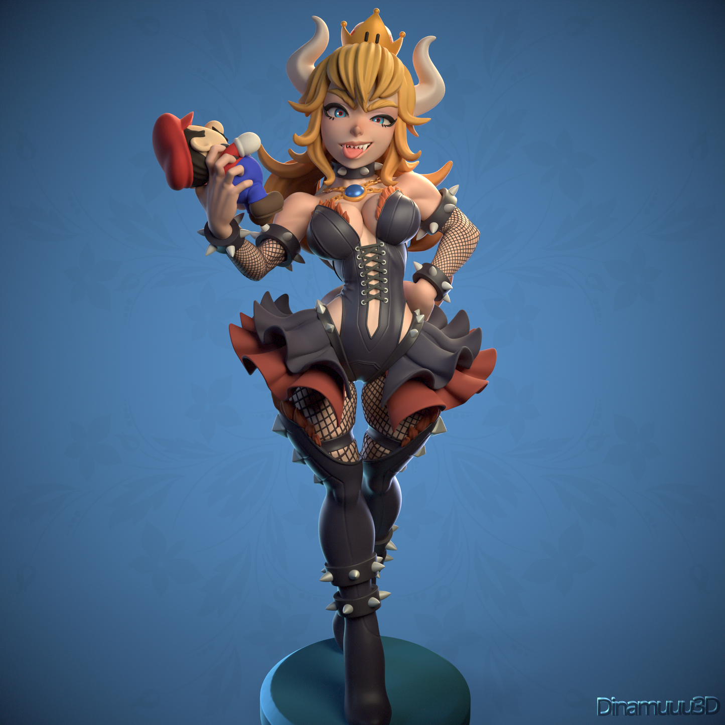 Bowsette | Diamuuu3d Fan Art| Garage Kit | Unpainted