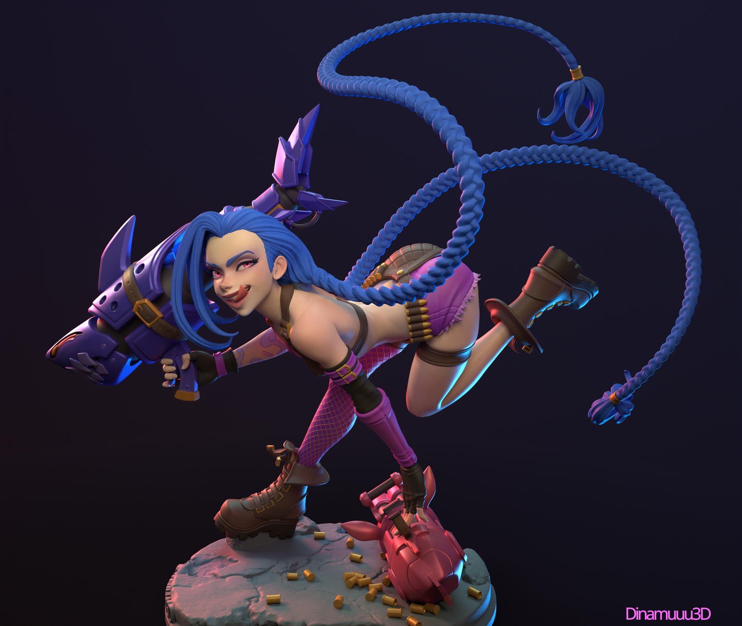 Jinx Arcane | Diamuuu3d Fan Art| Garage Kit | Unpainted