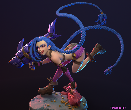 Jinx Arcane | Diamuuu3d Fan Art| Garage Kit | Unpainted