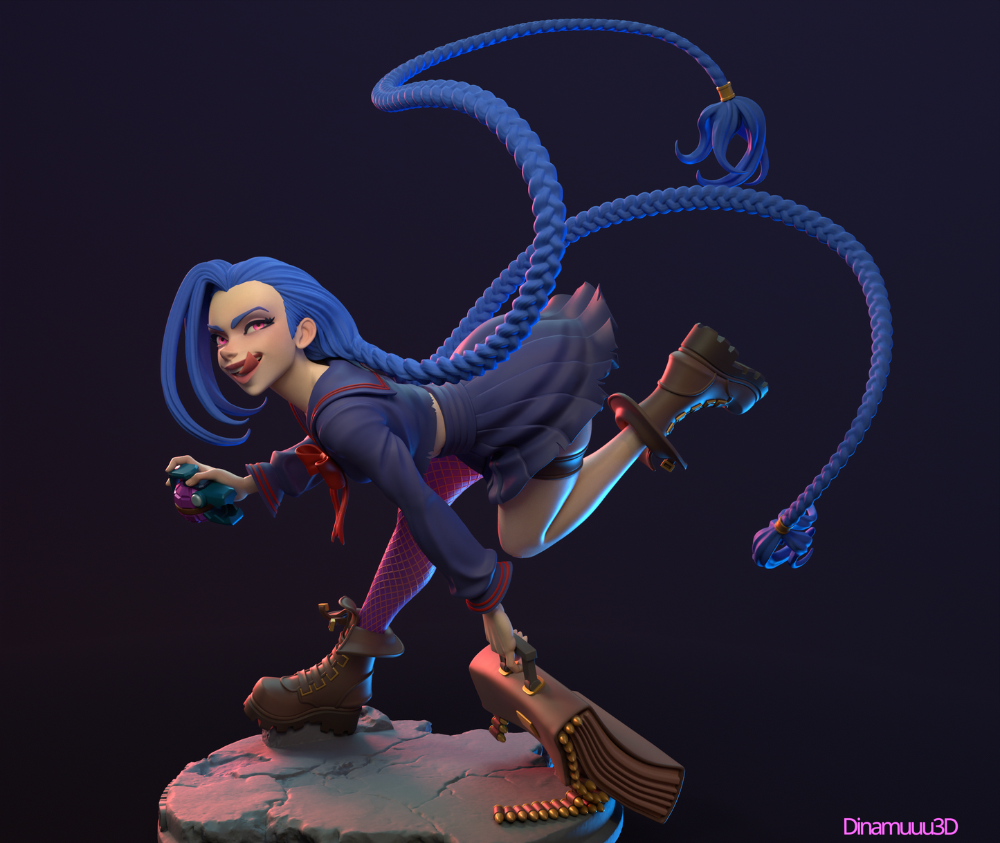 Jinx Arcane | Diamuuu3d Fan Art| Garage Kit | Unpainted