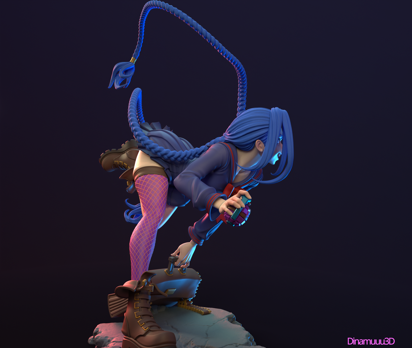 Jinx Arcane | Diamuuu3d Fan Art| Garage Kit | Unpainted