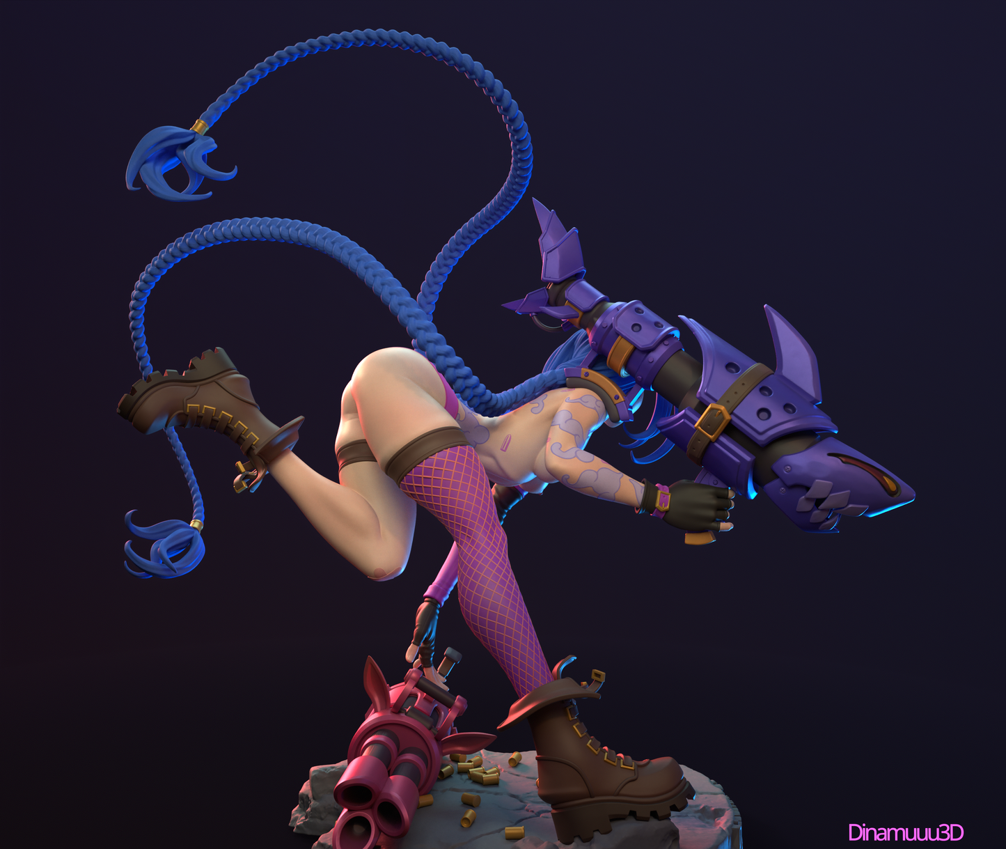 Jinx NSFW Arcane | Diamuuu3d Fan Art| Garage Kit | Unpainted