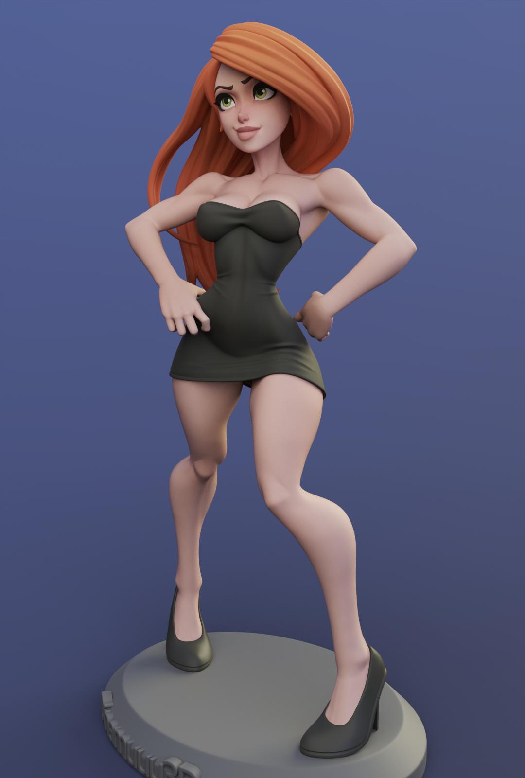 Kim Posible | Diamuuu3d Fan Art| Garage Kit | Unpainted