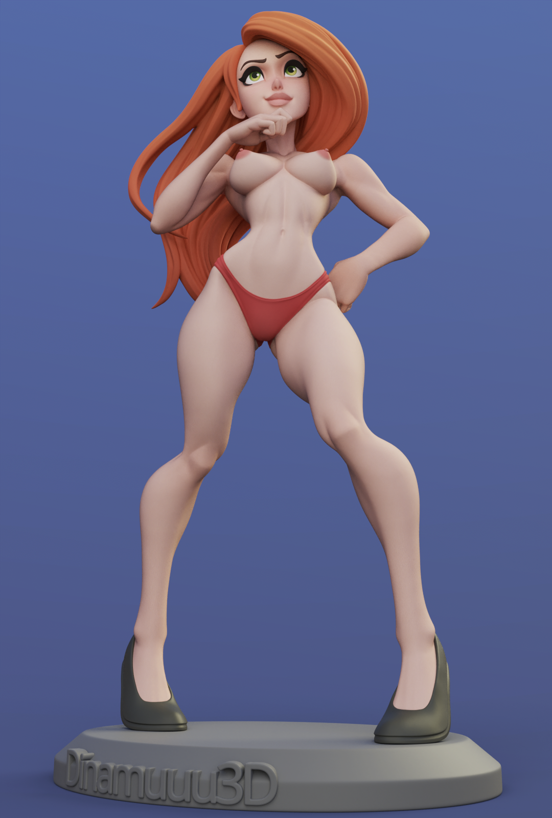 Kim Posible NSFW | Diamuuu3d Fan Art| Garage Kit | Unpainted