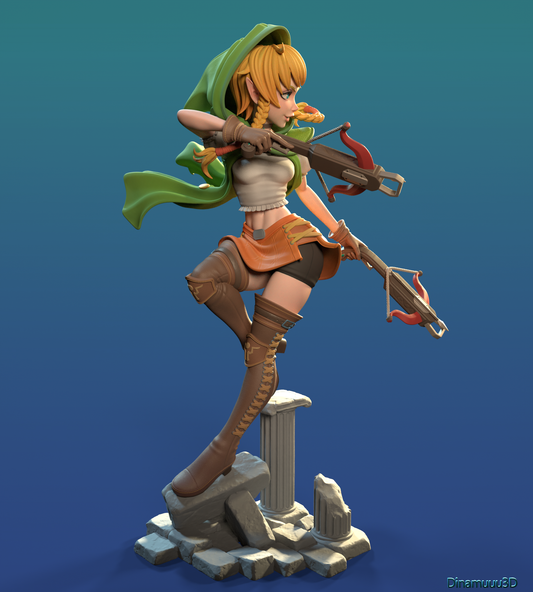 Linkle Zelda | Diamuuu3d Fan Art| Garage Kit | Unpainted