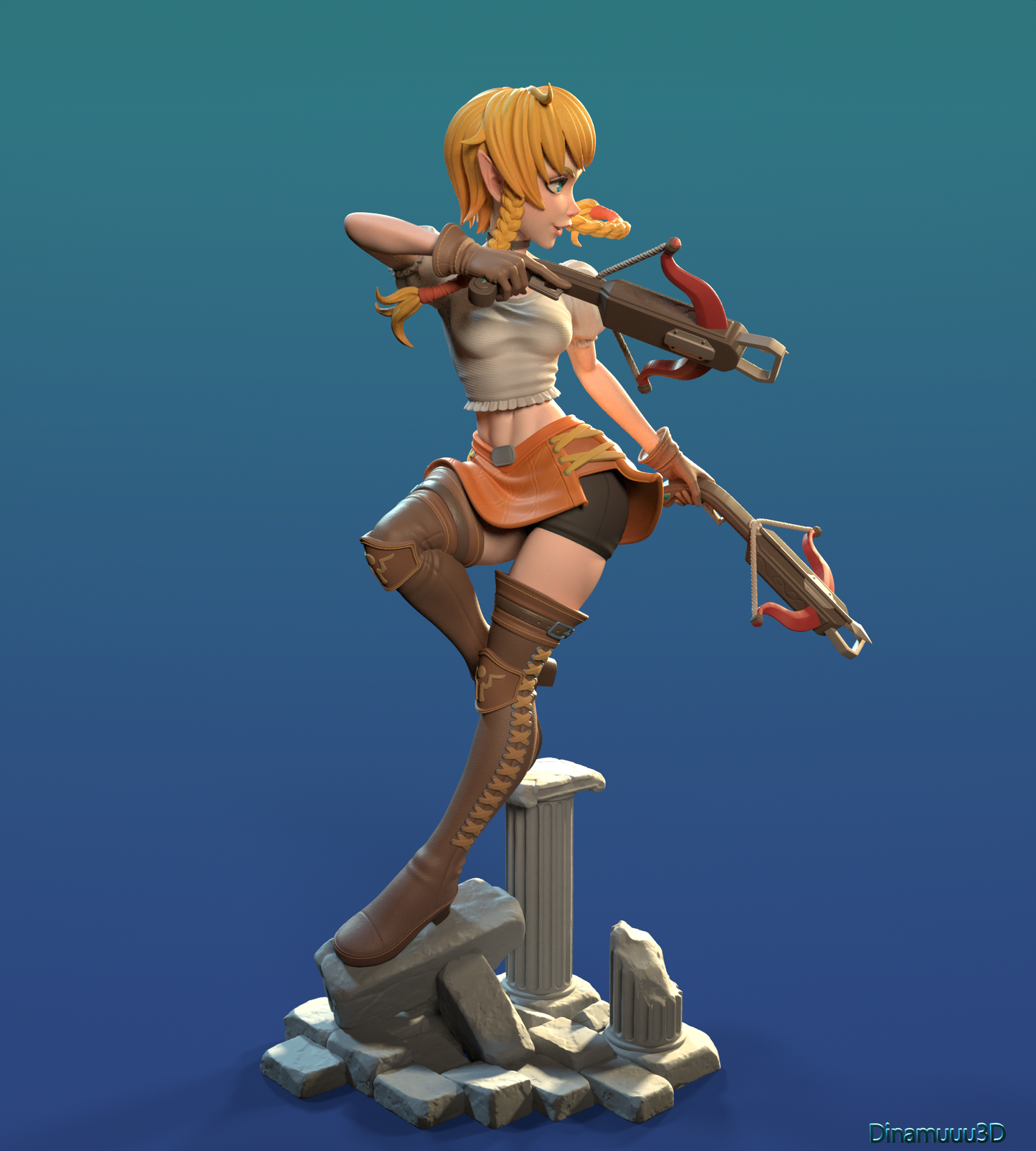 Linkle Zelda | Diamuuu3d Fan Art| Garage Kit | Unpainted