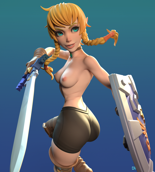 Linkle Zelda NSFW | Diamuuu3d Fan Art| Garage Kit | Unpainted