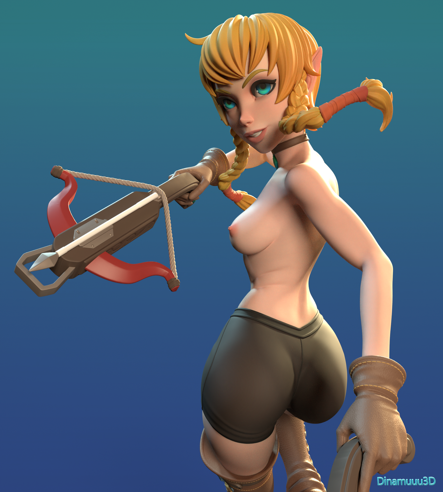 Linkle Zelda NSFW | Diamuuu3d Fan Art| Garage Kit | Unpainted