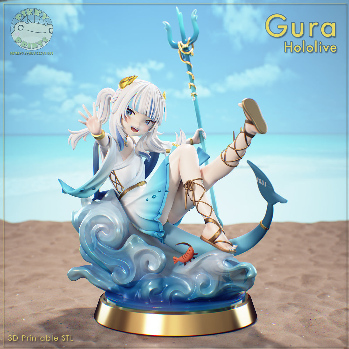 Gura | Pikky Prints Fan Art| Garage Kit | Unpainted