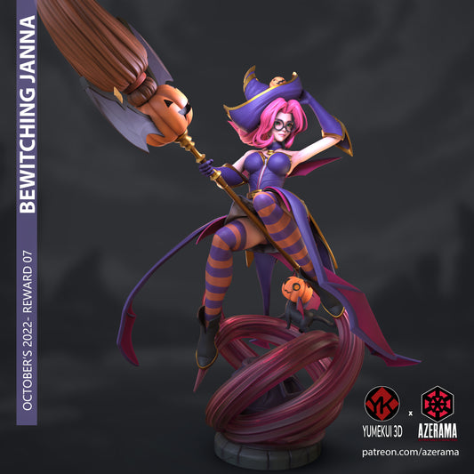 Janna Witch | Azerama Fan Art | Garage Model | Unpainted