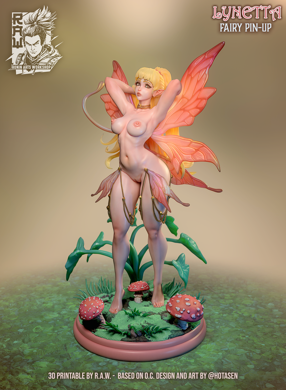 Lynetta NSFW |RaW Fan Art| Garage Kit | Unpainted