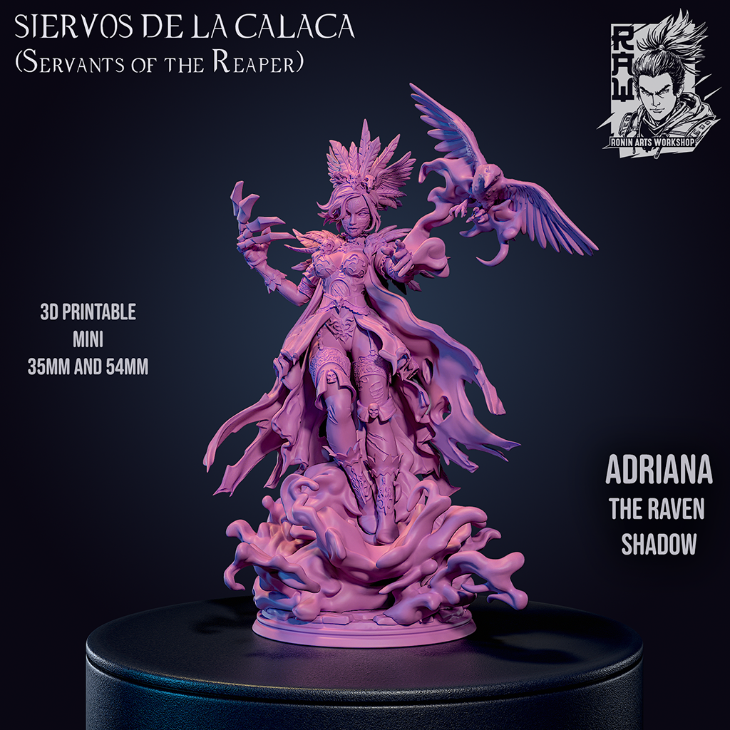 Andriana The Raven Shadow |RaW Fan Art| Garage Kit | Unpainted