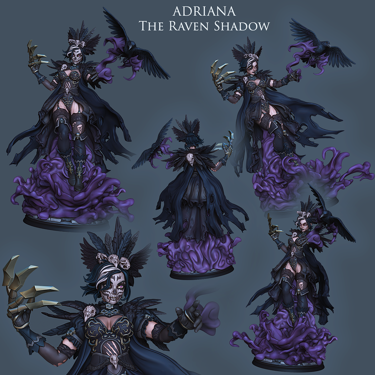 Andriana The Raven Shadow |RaW Fan Art| Garage Kit | Unpainted