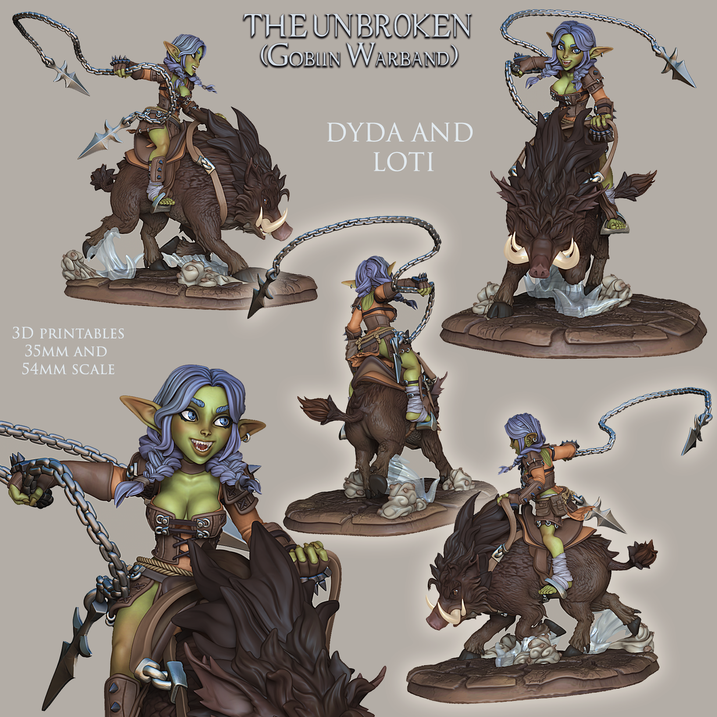 Goblin Dyda On Mount |RaW Fan Art| Garage Kit | Unpainted