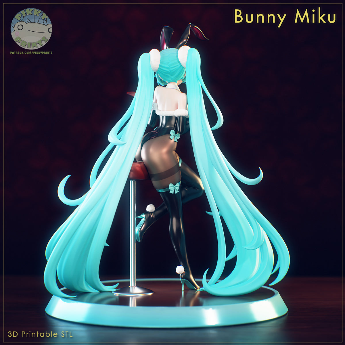 Bunny Miku | Pikky Prints Fan Art| Garage Kit | Unpainted