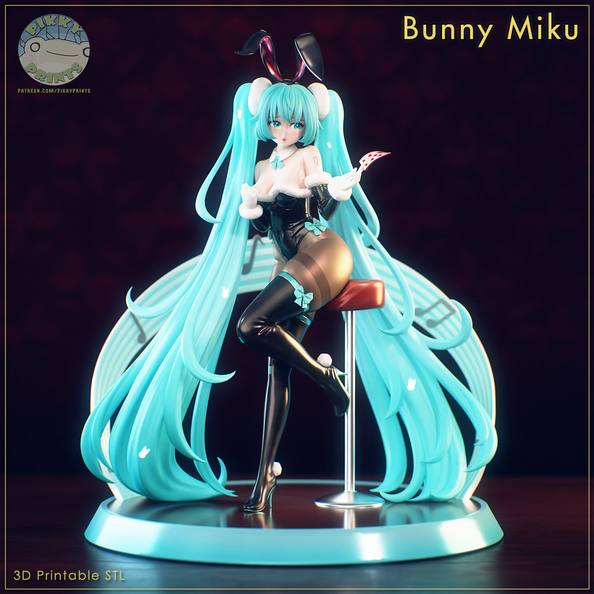 Bunny Miku | Pikky Prints Fan Art| Garage Kit | Unpainted