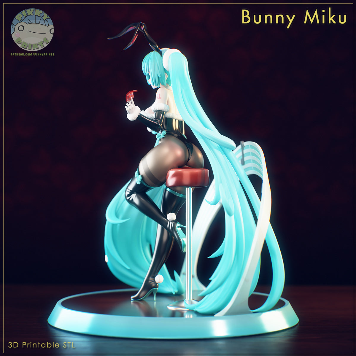 Bunny Miku | Pikky Prints Fan Art| Garage Kit | Unpainted