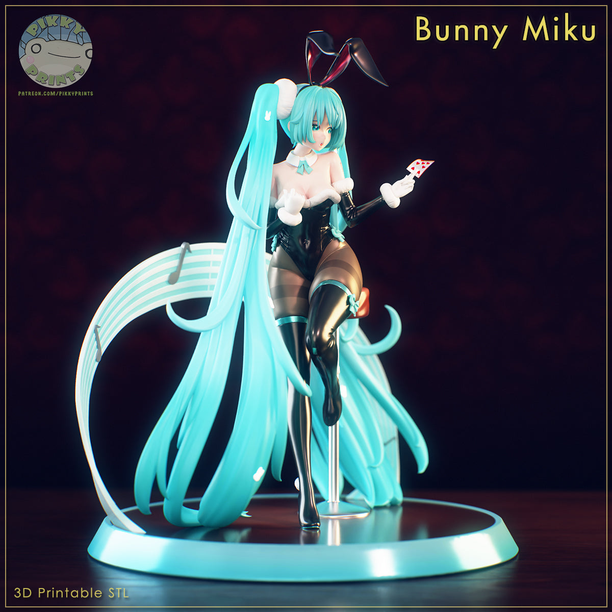 Bunny Miku | Pikky Prints Fan Art| Garage Kit | Unpainted