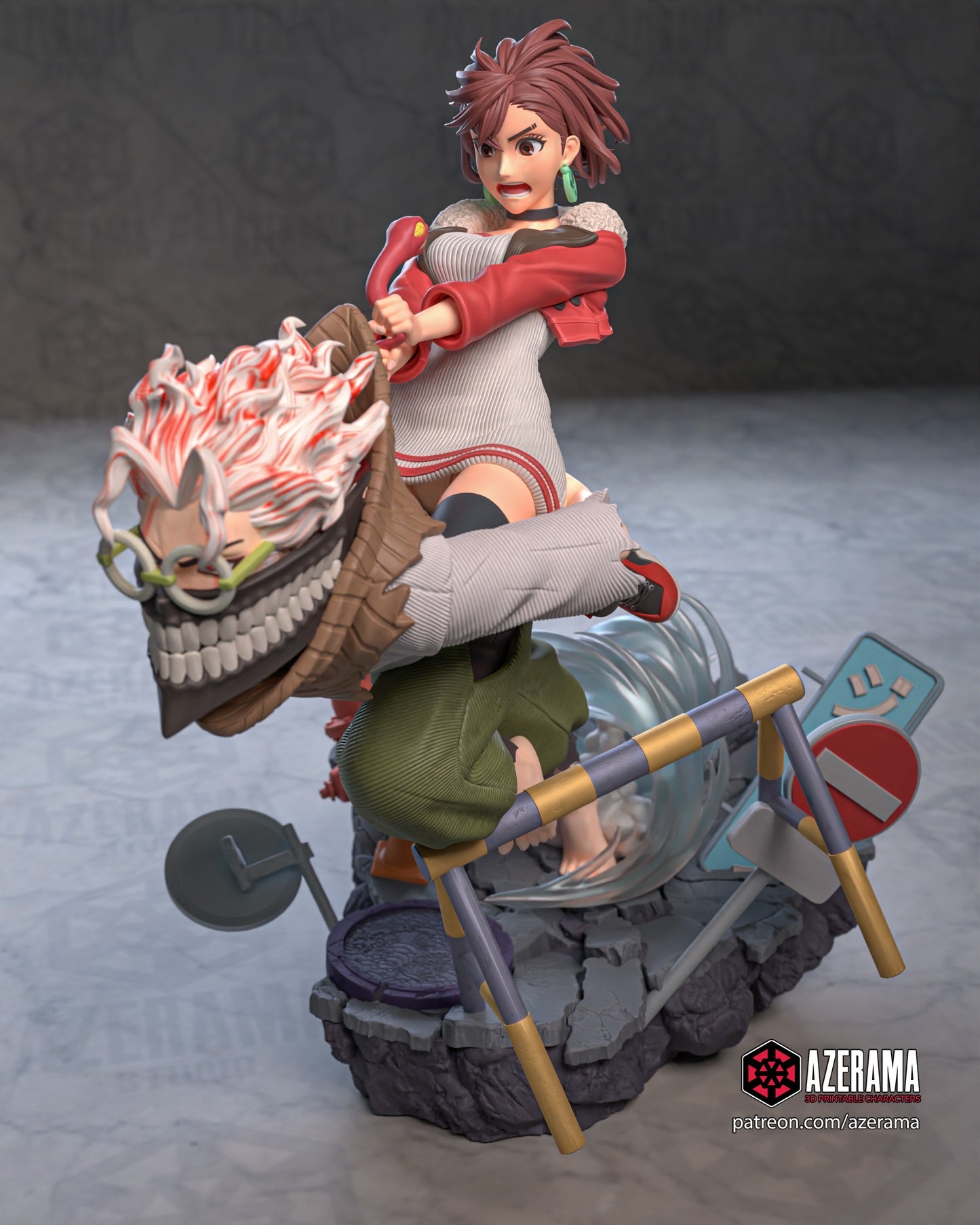 Momo + Okarun | Fan Art | Garage Model | Unpainted